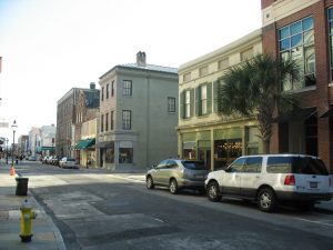 Streetscape in Charleston, South Carolina, the nation's first historic district.