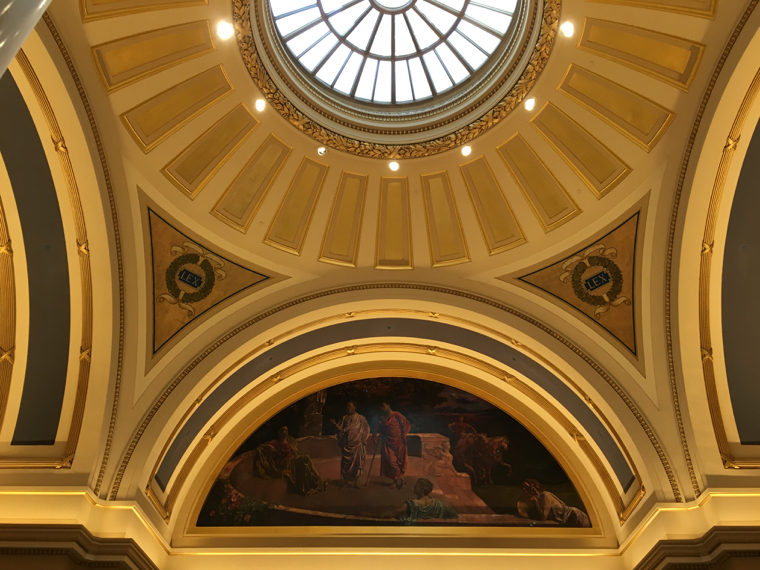 Skylight Dome and Restored Fine Art in the Minnesota State Capitol