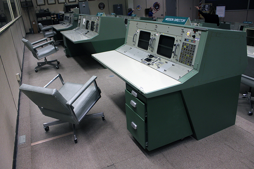 Console at Mission Control Center