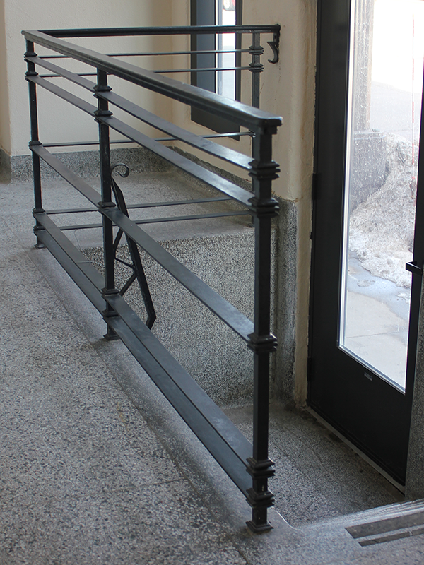 Metal handrail